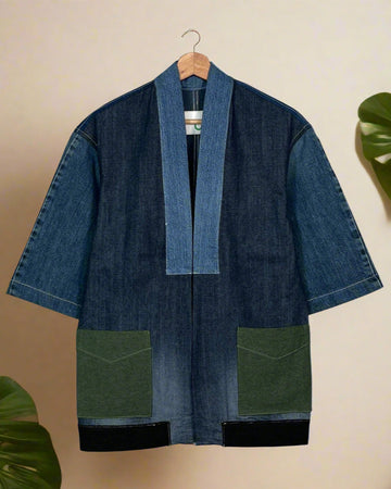 Upcycled Denim Kimono Jacket | 206