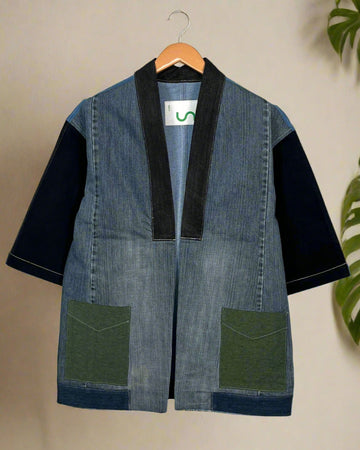 Upcycled Denim Kimono Jacket | 209