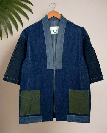 Upcycled Denim Kimono Jacket | 210