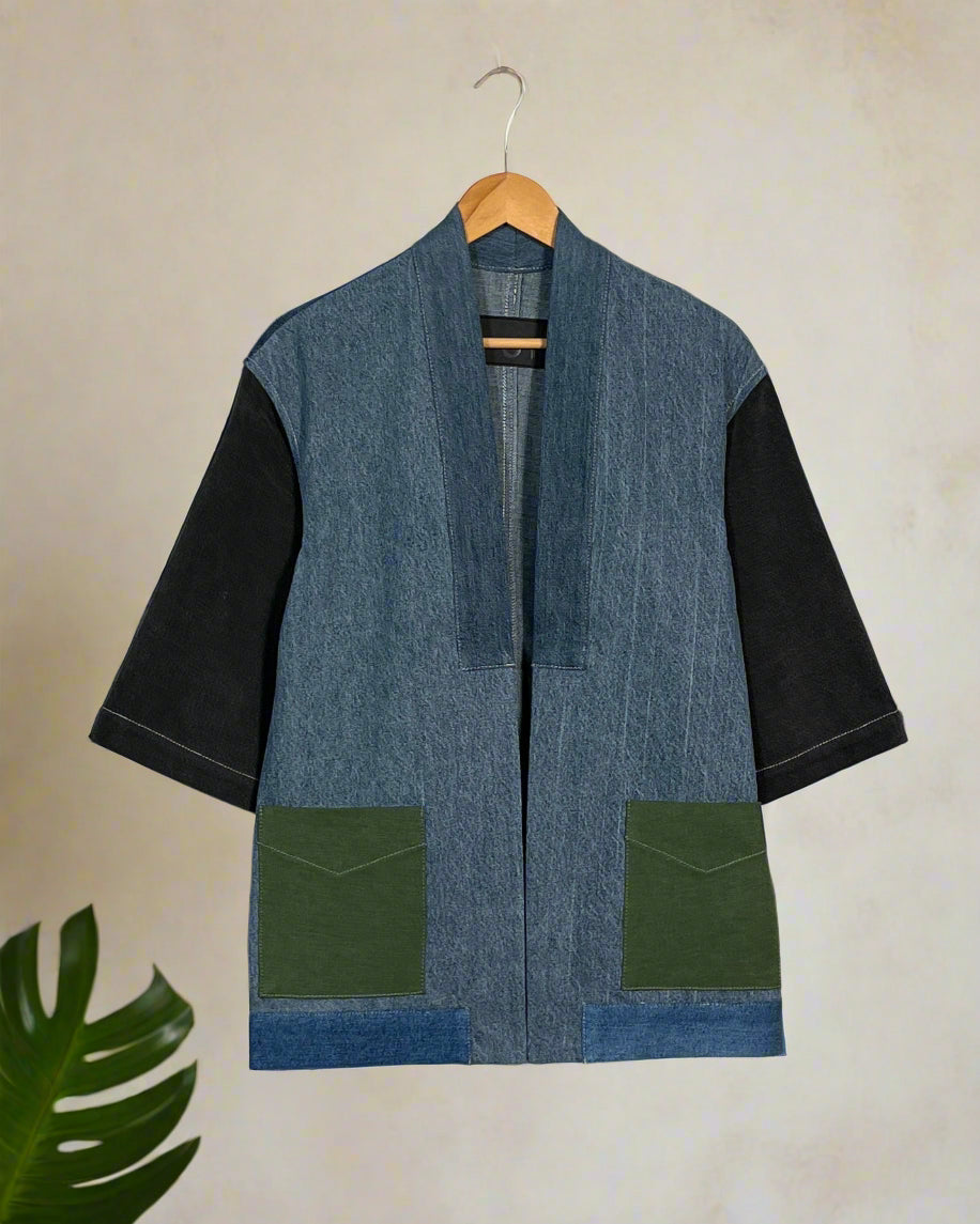 Upcycled Denim Kimono Jacket | K150