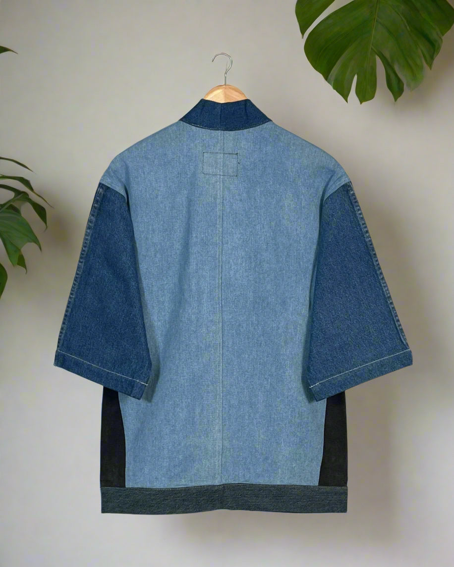 Upcycled Denim Kimono Jacket | K114