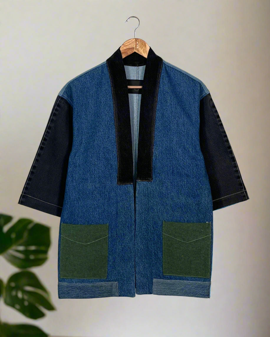 Upcycled Denim Kimono Jacket | 216