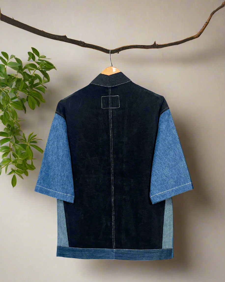 Upcycled Denim Kimono Jacket | K110