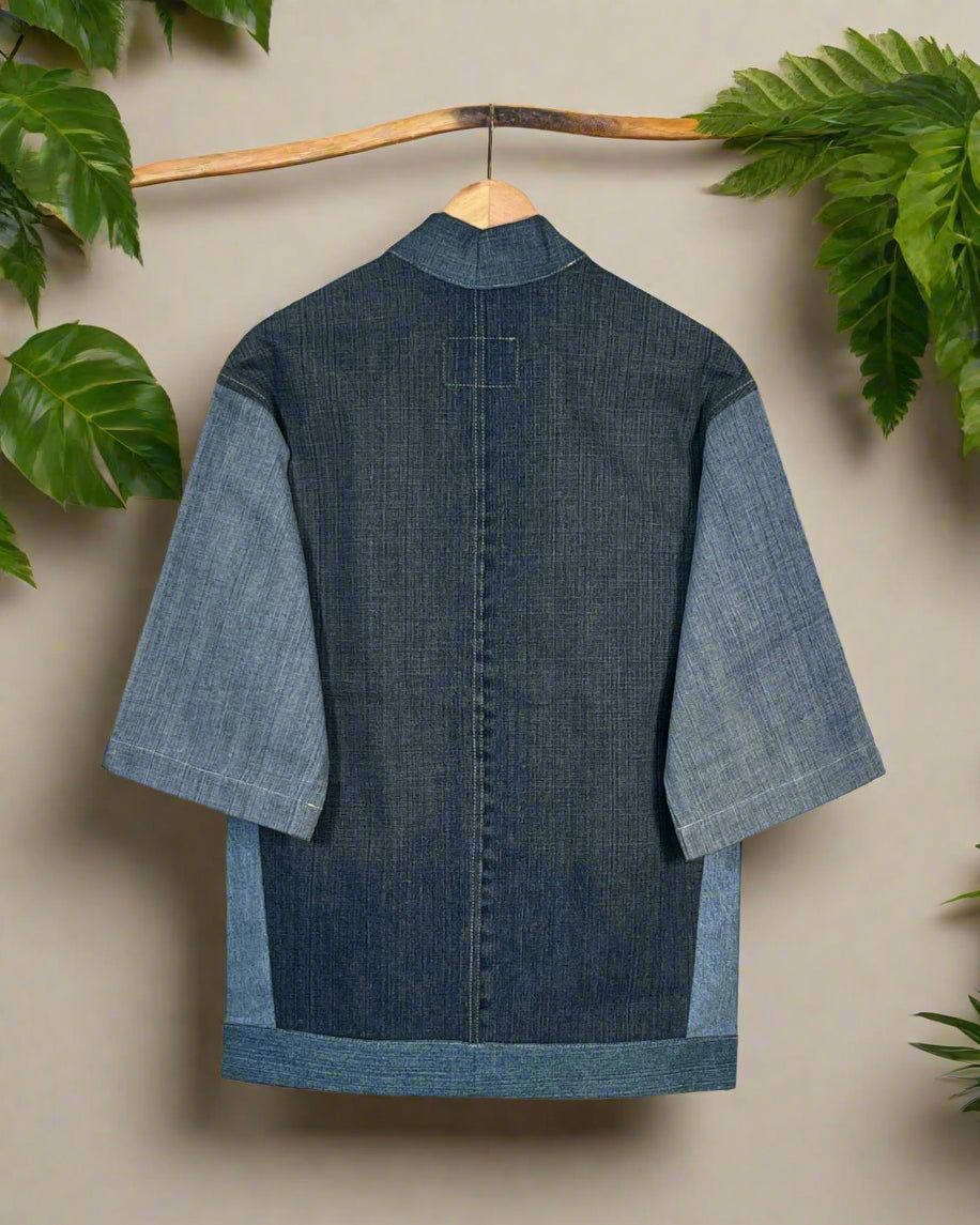 Upcycled Denim Kimono Jacket | K116