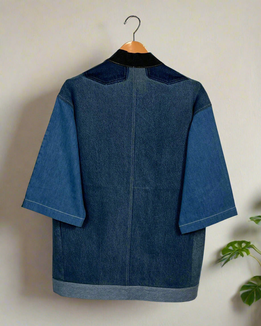 Upcycled Denim Kimono Jacket | K155