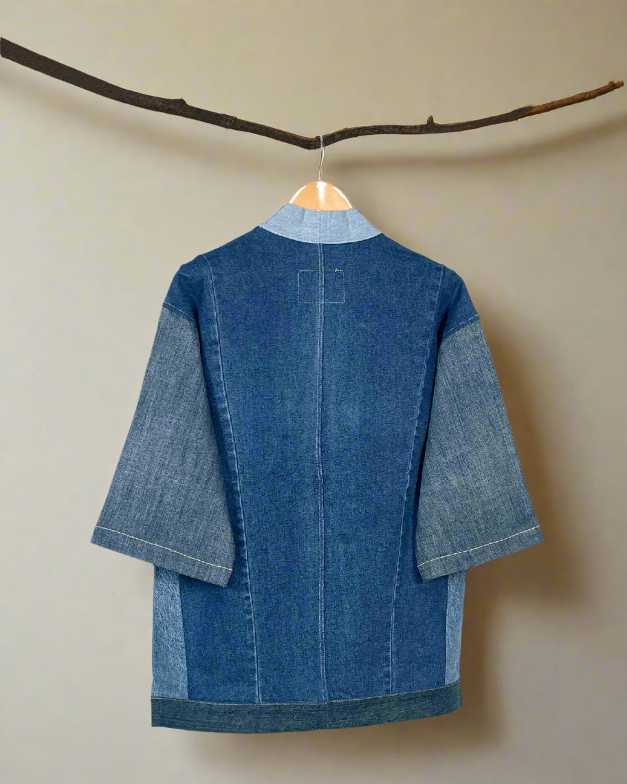 Upcycled Denim Kimono Jacket | K112