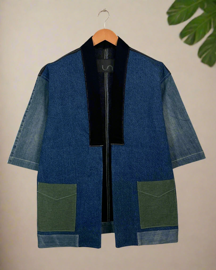 Upcycled Denim Kimono Jacket | 219