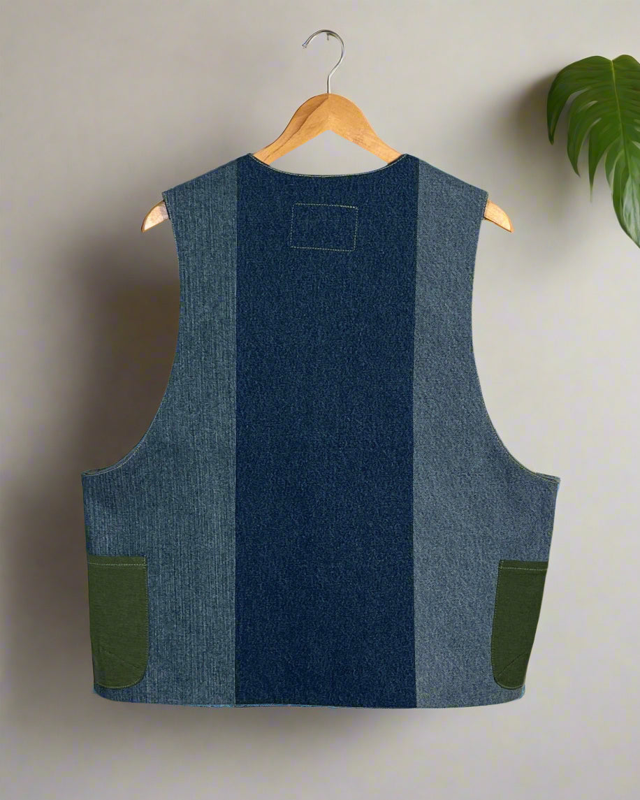 Upcycled Denim Gilet Jacket | G106