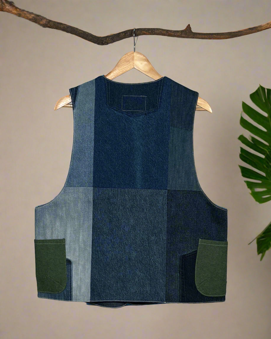 Upcycled Denim Gilet Jacket | G118