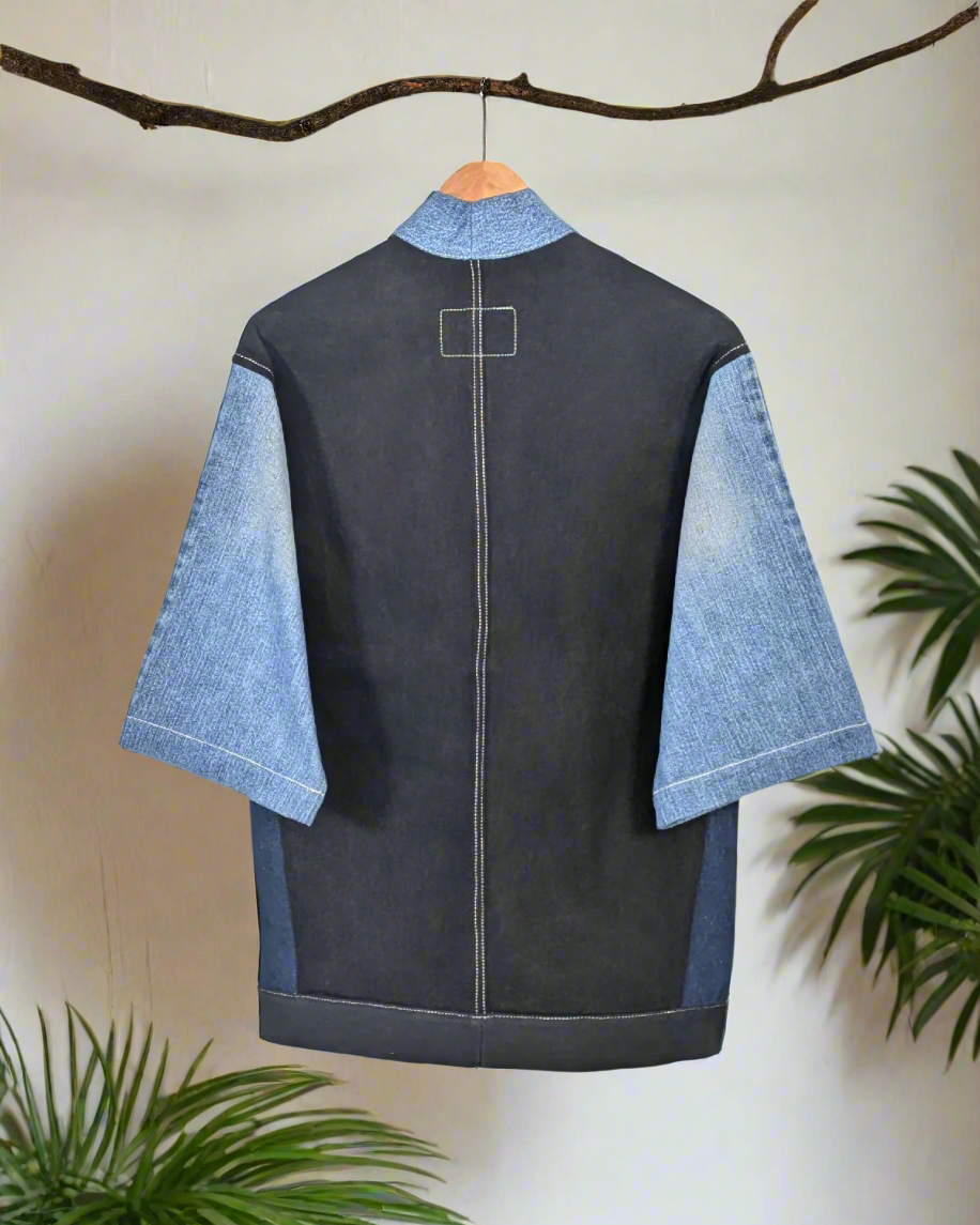 Upcycled Denim Kimono Jacket | K74