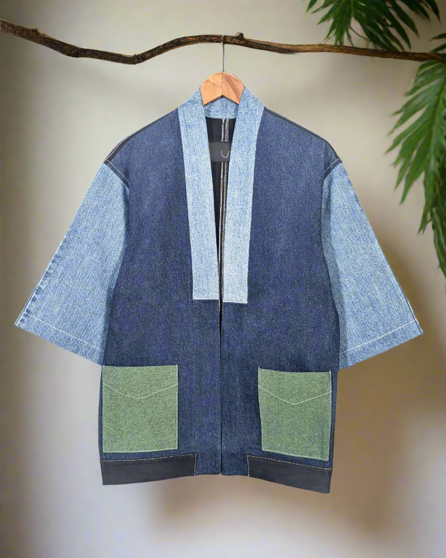 Upcycled Denim Kimono Jacket | K74