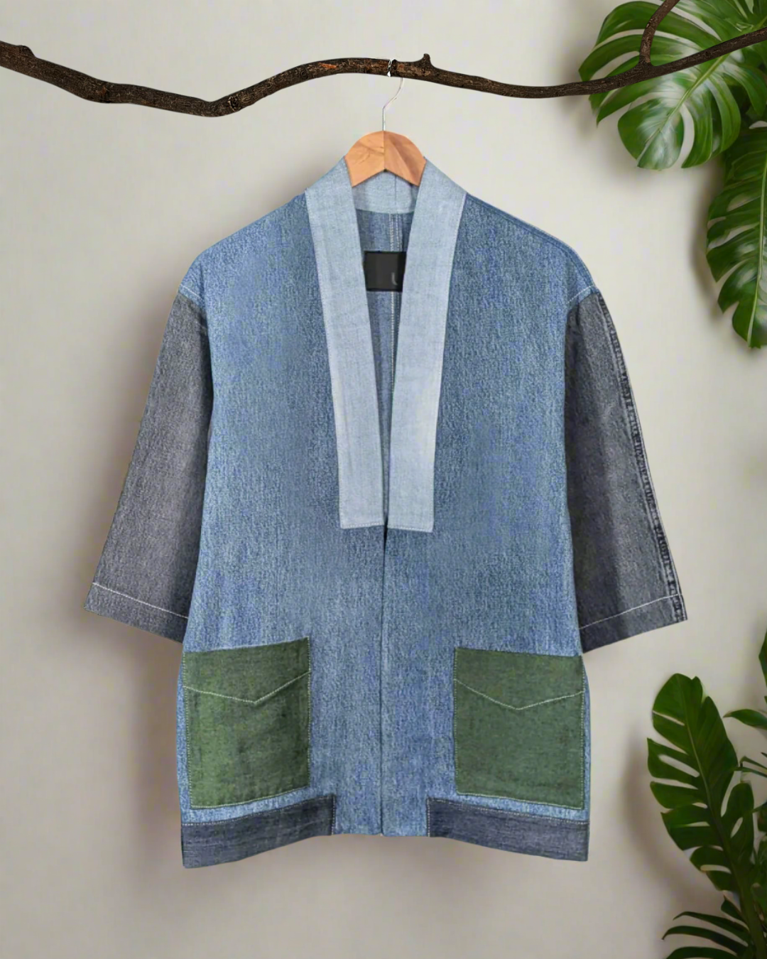 Upcycled Denim Kimono Jacket | K70