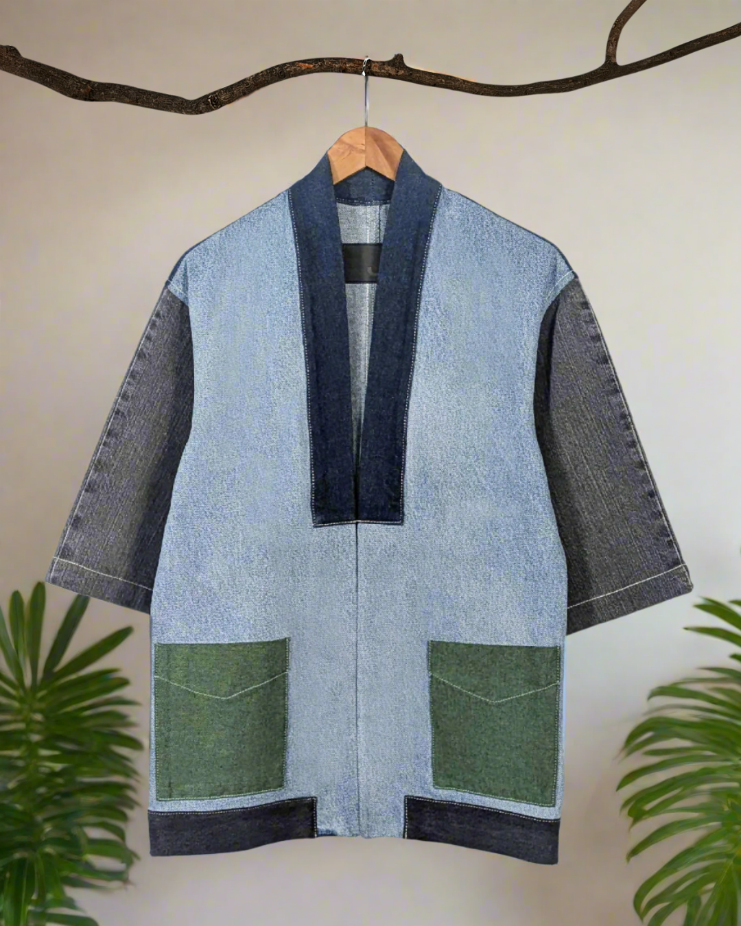 Upcycled Denim Kimono Jacket | K71