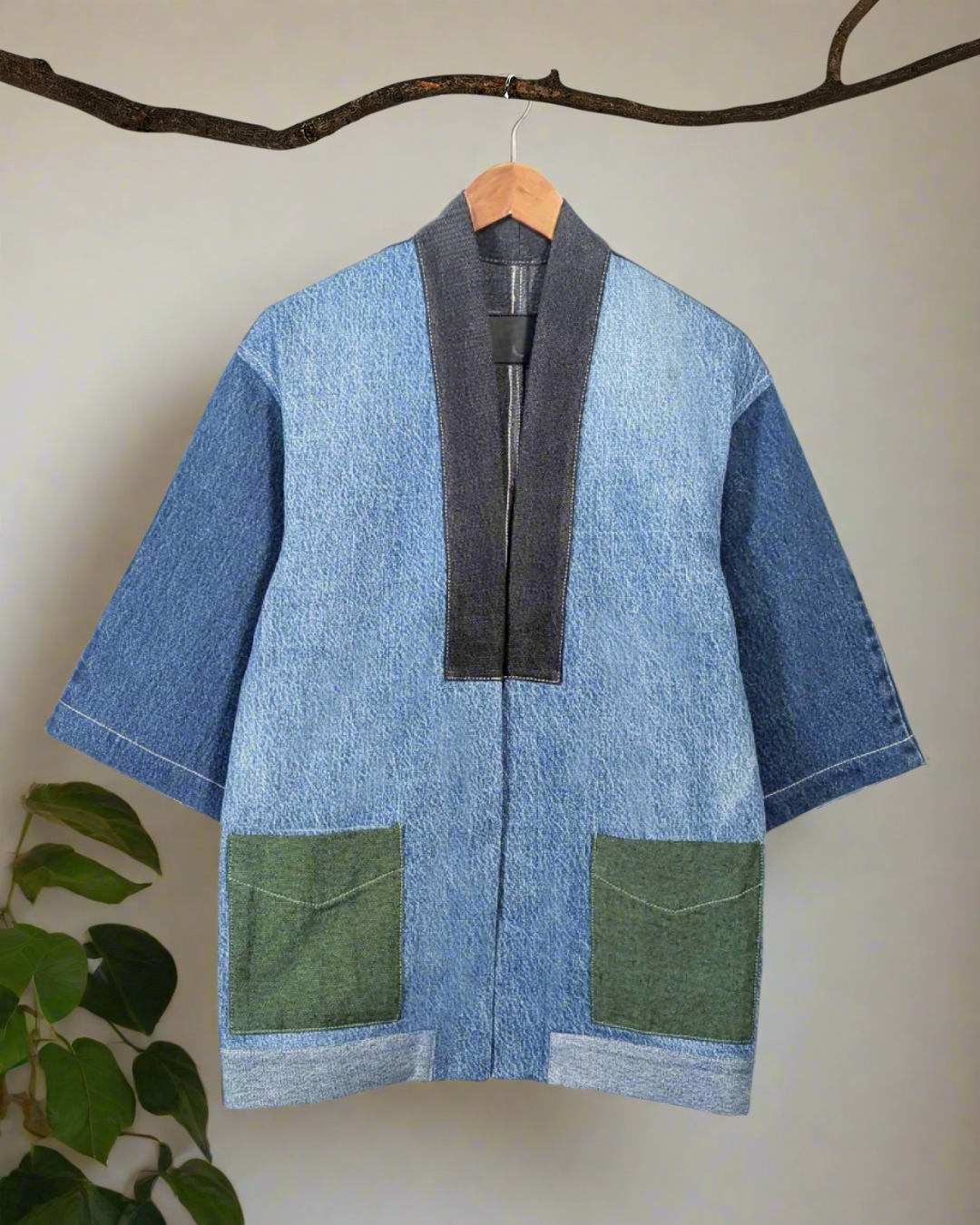 Upcycled Denim Kimono Jacket | K68