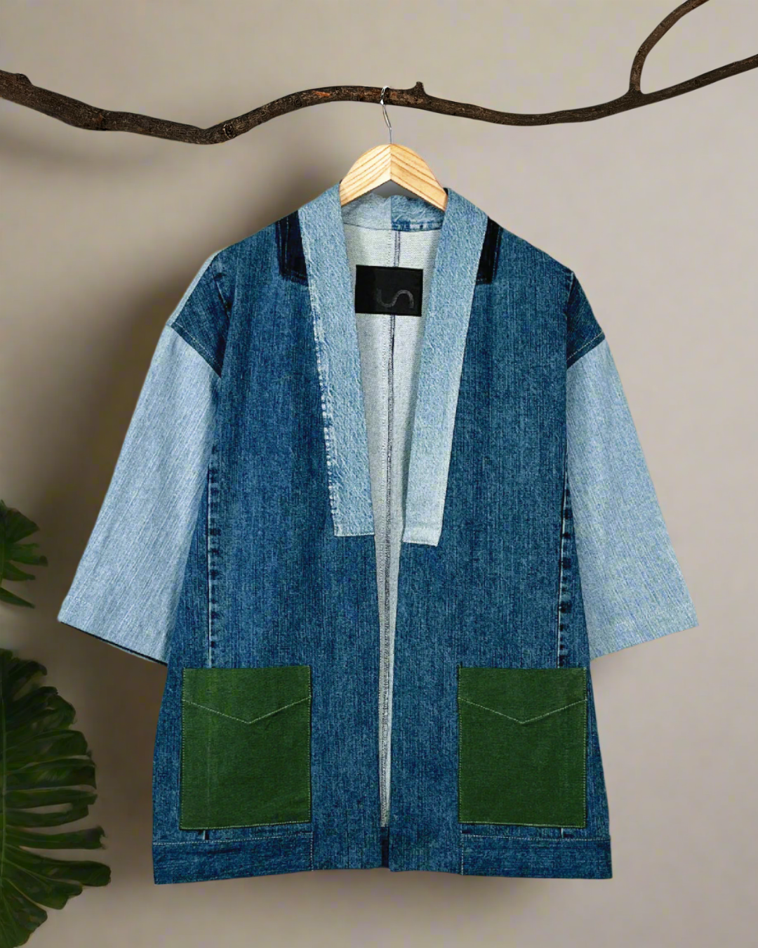 Upcycled Denim Kimono Jacket | K71